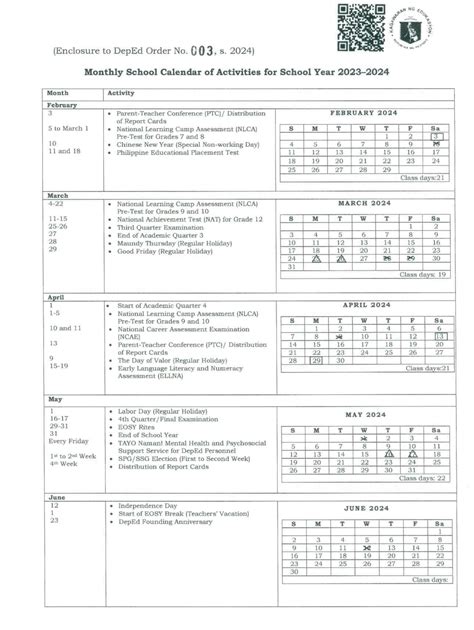 eccd calendar of activities 2024|FEBRUARY 19, 2024 DO 003, S. 2024 .